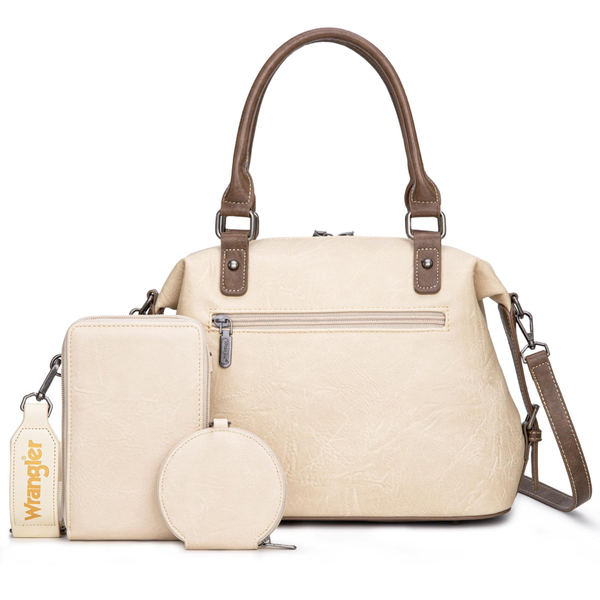 Wrangler 3Pcs Doctor Bag Sets for Women Top-handle Satchel Bag with Cell Phone Handbag and Coin Purse