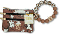 Simply Southern Cow Fur Print Bead Bangle Wallet
