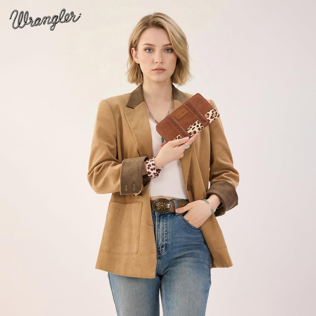 Wrangler Wristlet Western Wallet Women Cow Wallets for Cards Coins Cash