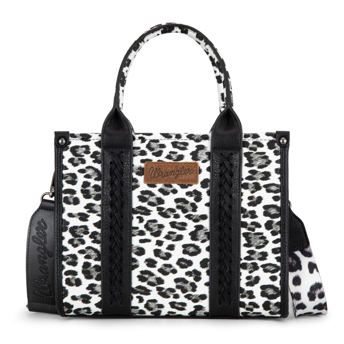 Wrangler Cow Print Tote Bag for Women Western Purse Boho Top Handle Satchel Handbag with Signature Strap