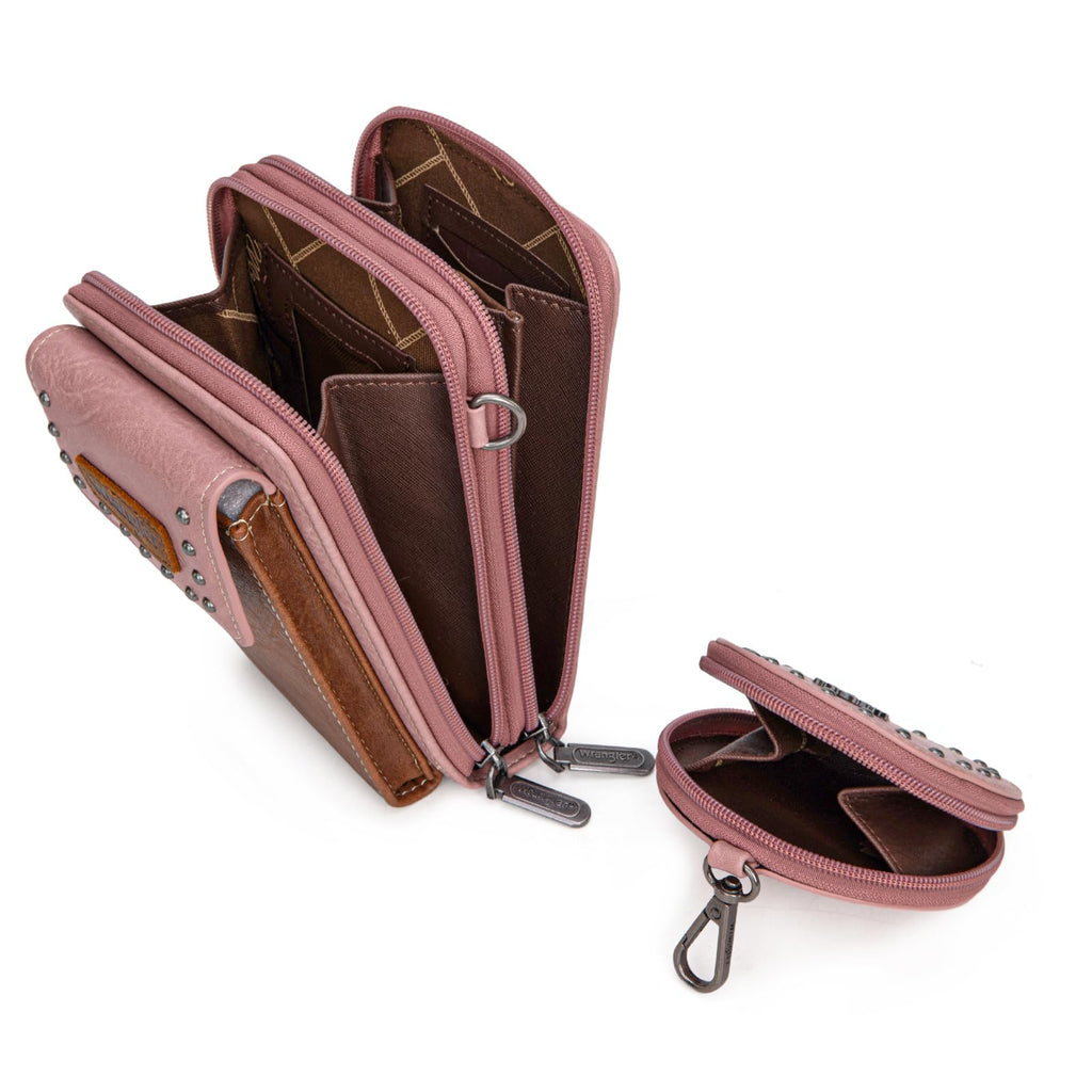 Wrangler 3Pcs Doctor Bag Sets for Women Top-handle Satchel Bag with Cell Phone Handbag and Coin Purse