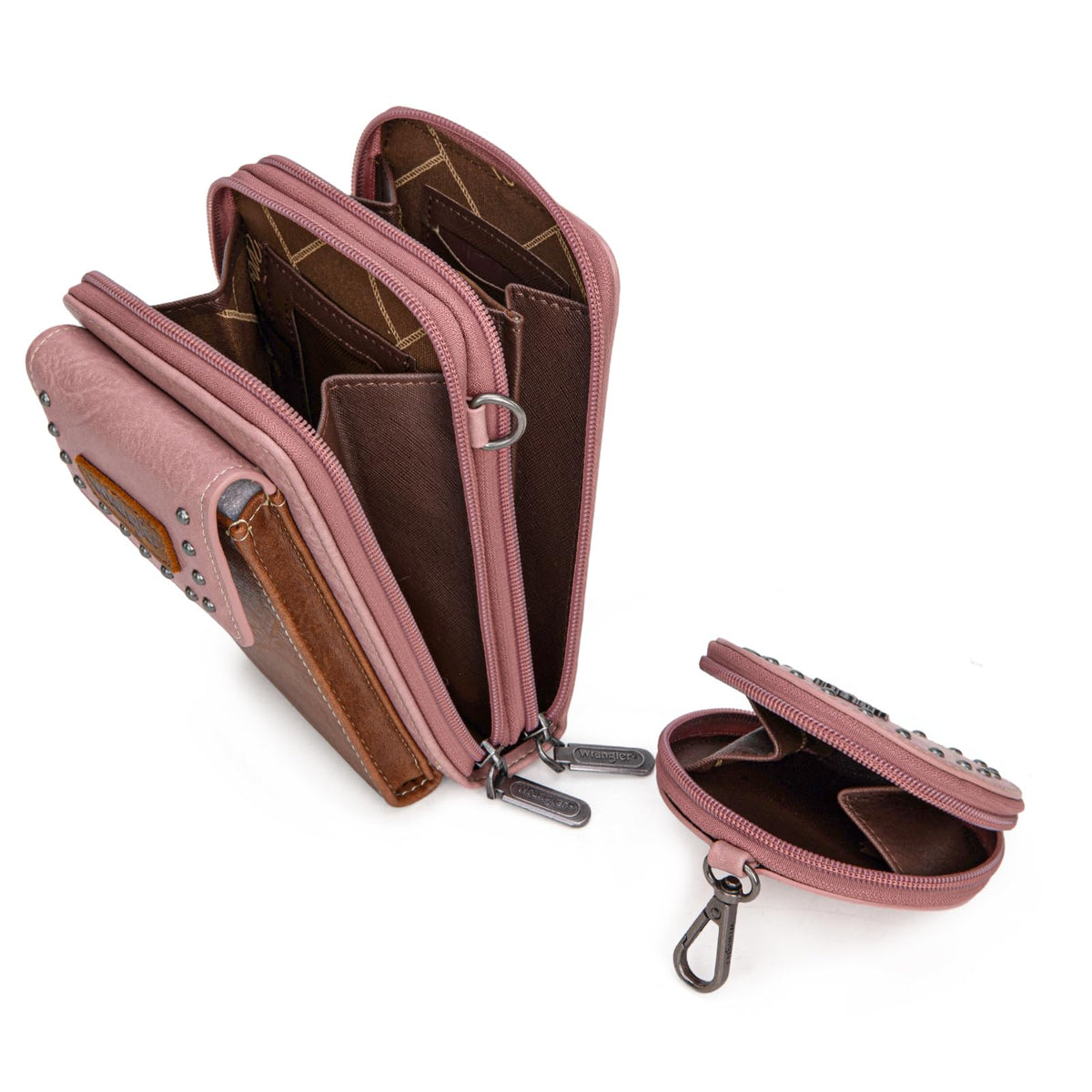 Wrangler 3Pcs Doctor Bag Sets for Women Top-handle Satchel Bag with Cell Phone Handbag and Coin Purse