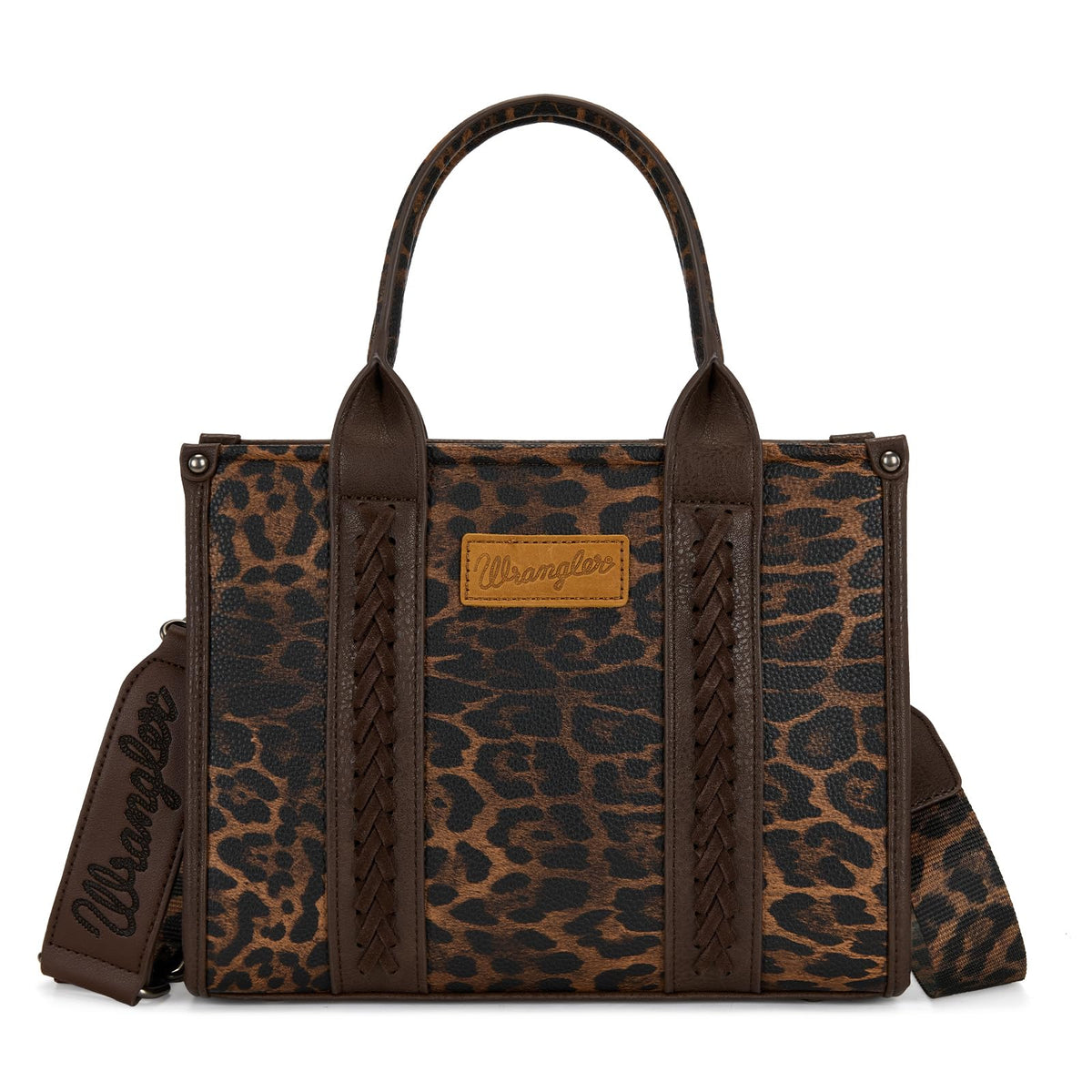 Wrangler Cow Print Tote Bag for Women Western Purse Boho Top Handle Satchel Handbag with Signature Strap