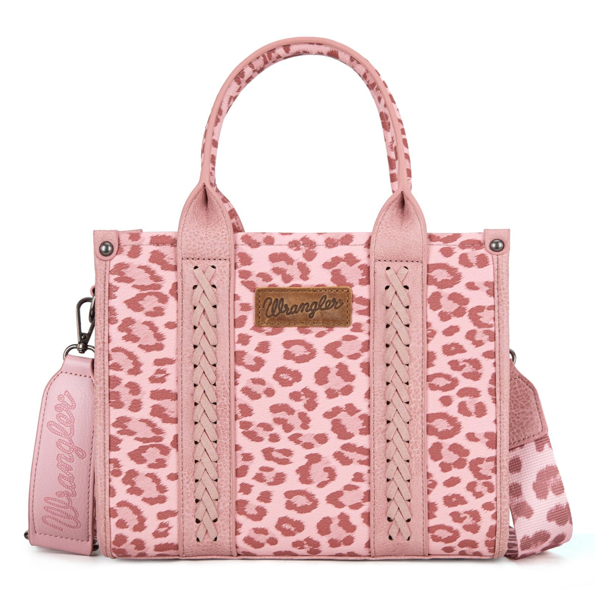 Wrangler Cow Print Tote Bag for Women Western Purse Boho Top Handle Satchel Handbag with Signature Strap