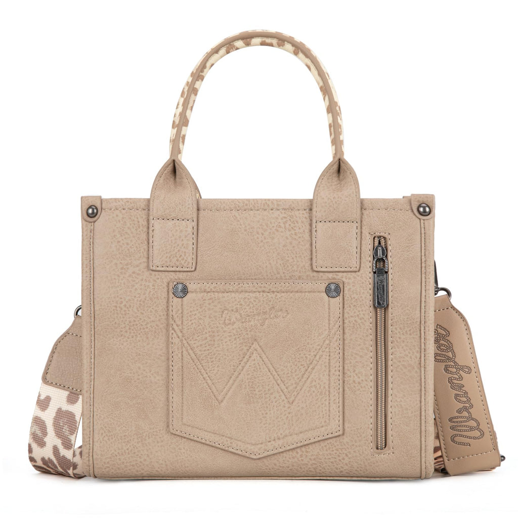 Wrangler Cow Print Tote Bag for Women Western Purse Boho Top Handle Satchel Handbag with Signature Strap