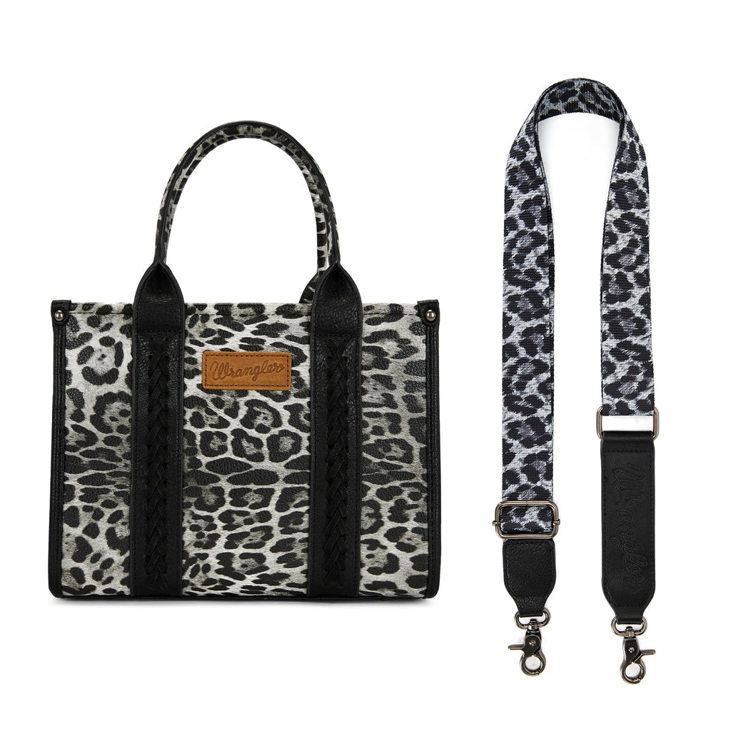 Wrangler Cow Print Tote Bag for Women Western Purse Boho Top Handle Satchel Handbag with Signature Strap