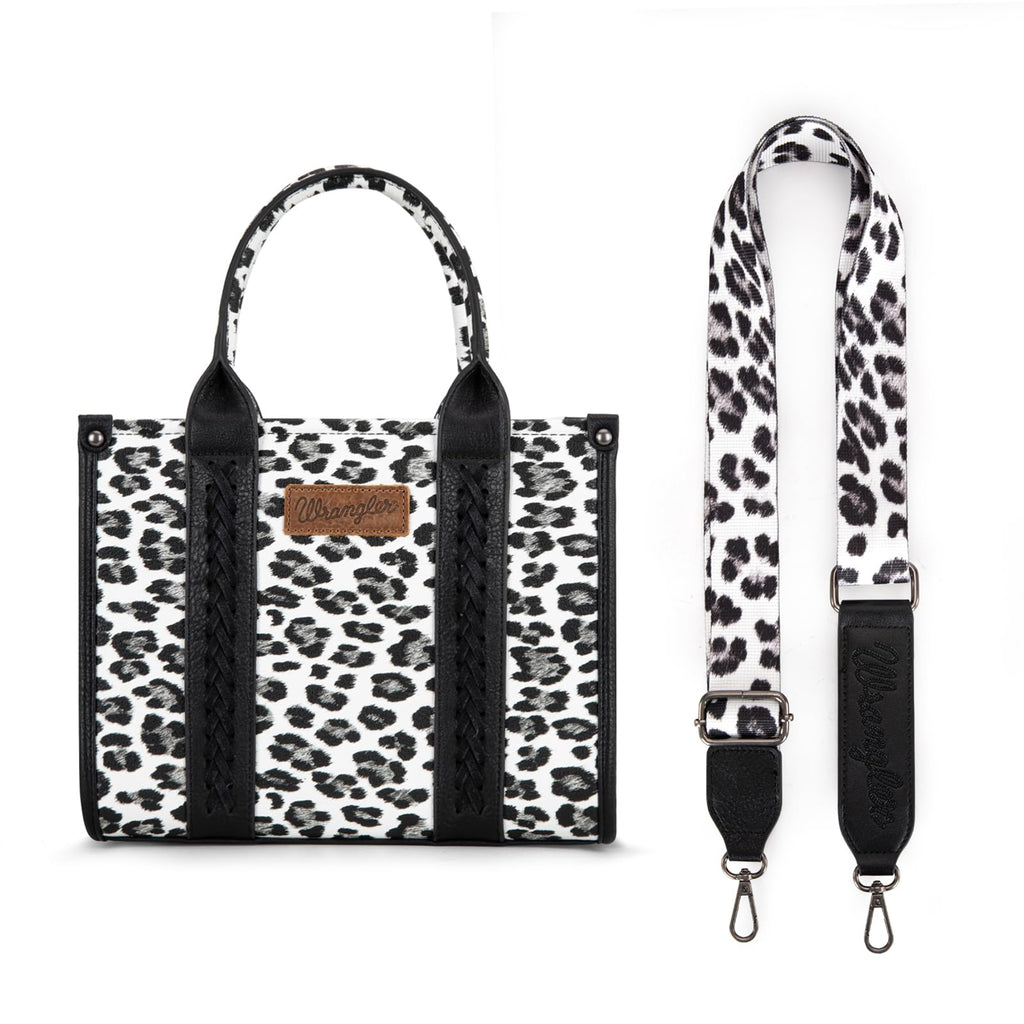 Wrangler Cow Print Tote Bag for Women Western Purse Boho Top Handle Satchel Handbag with Signature Strap