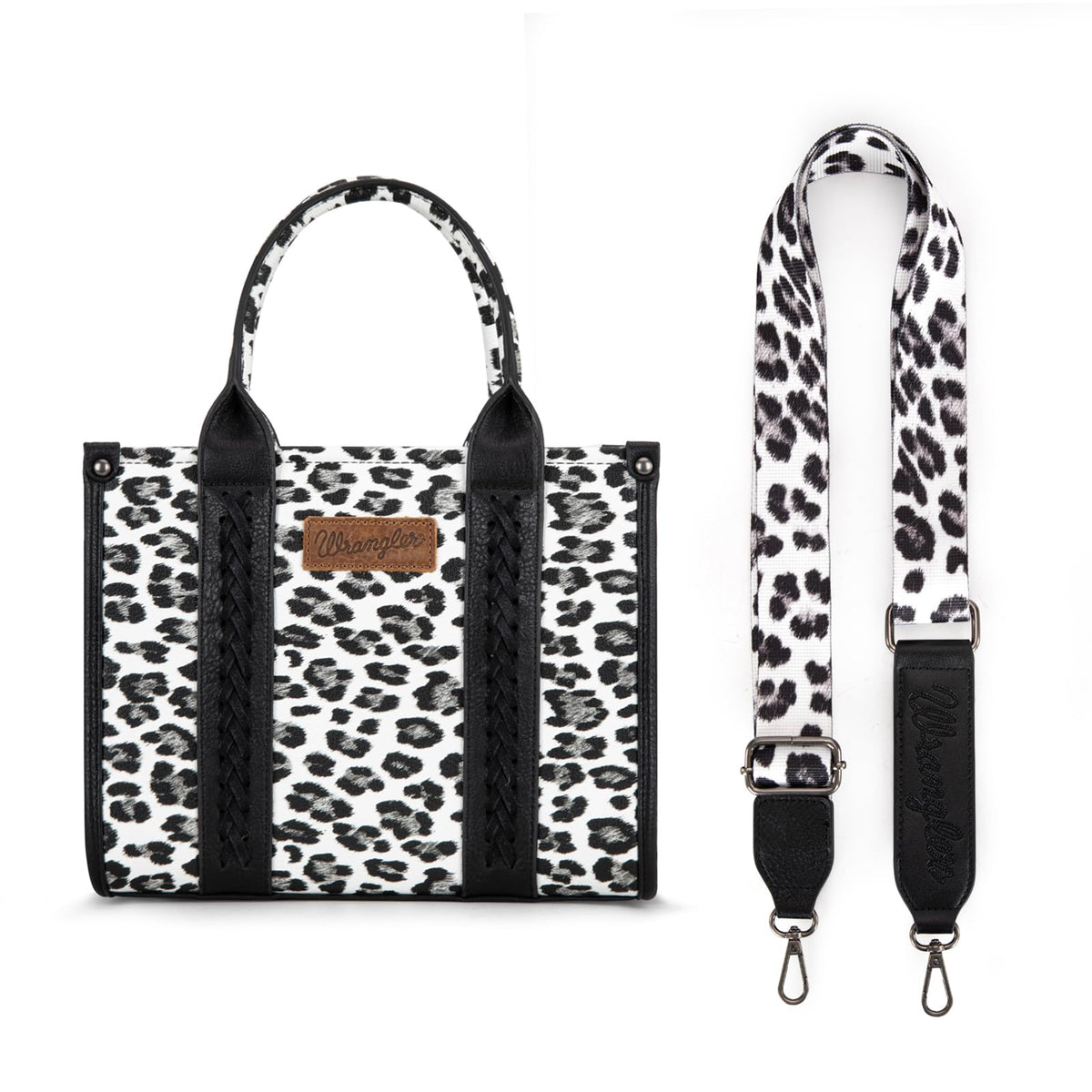 Wrangler Cow Print Tote Bag for Women Western Purse Boho Top Handle Satchel Handbag with Signature Strap