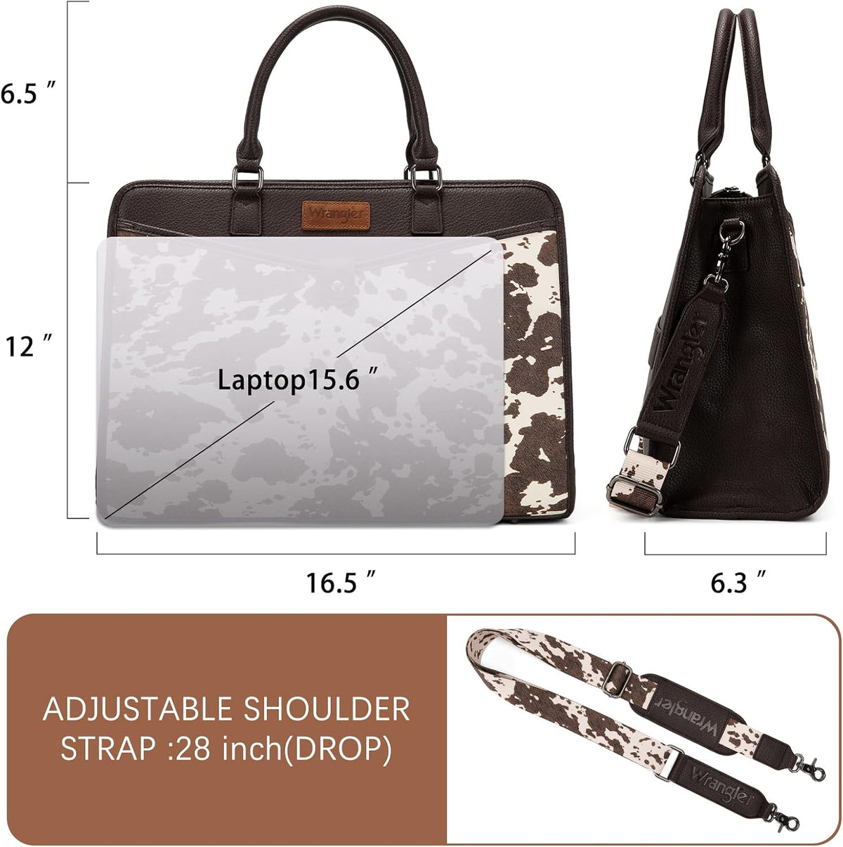 Wrangler Laptop Tote Bag for Women Fits 15.6 In Laptop for Travel and Work