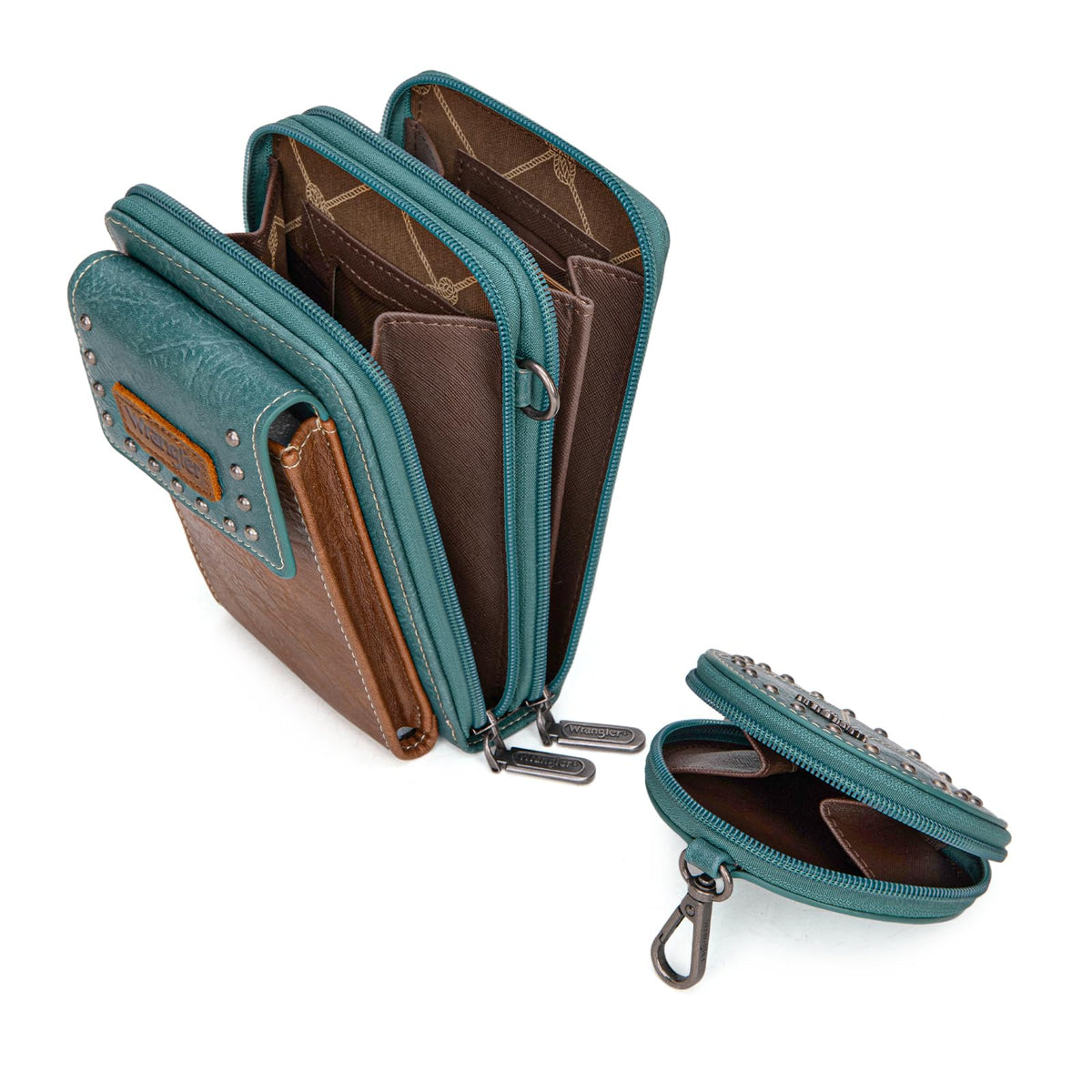 Wrangler 3Pcs Doctor Bag Sets for Women Top-handle Satchel Bag with Cell Phone Handbag and Coin Purse