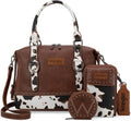 Wrangler 3Pcs Doctor Bag Sets for Women Top-handle Satchel Bag with Cell Phone Handbag and Coin Purse