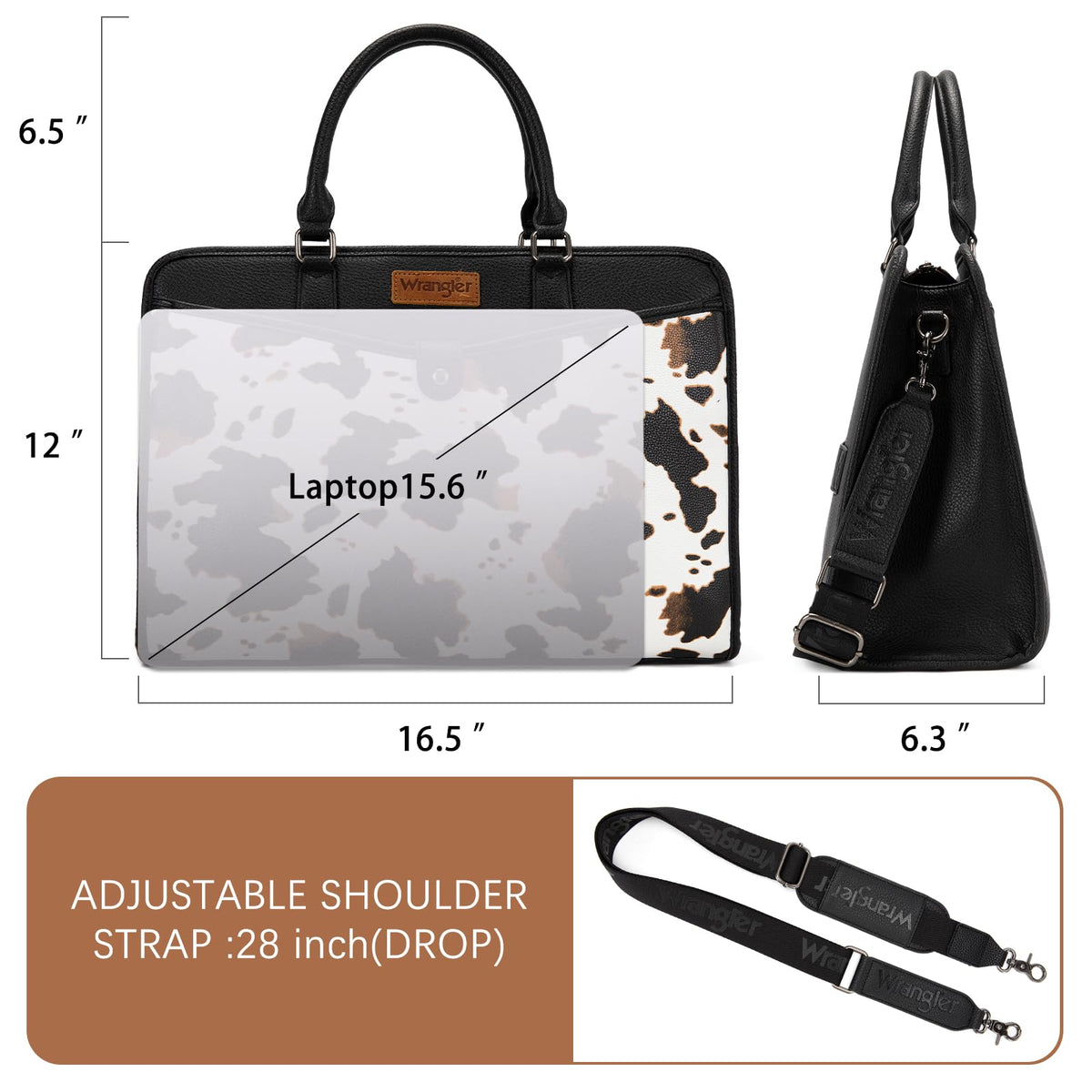 Wrangler Laptop Tote Bag for Women Fits 15.6 In Laptop for Travel and Work