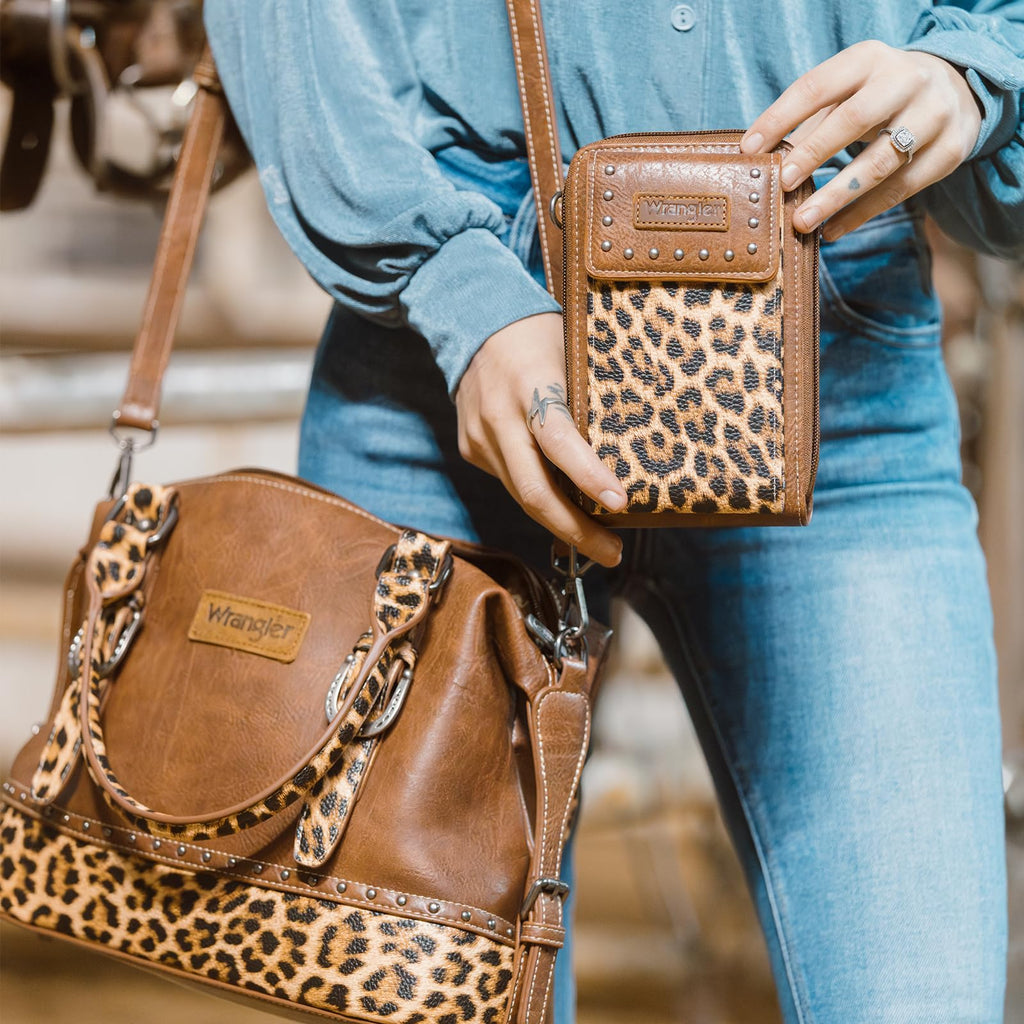 Wrangler 3Pcs Doctor Bag Sets for Women Top-handle Satchel Bag with Cell Phone Handbag and Coin Purse
