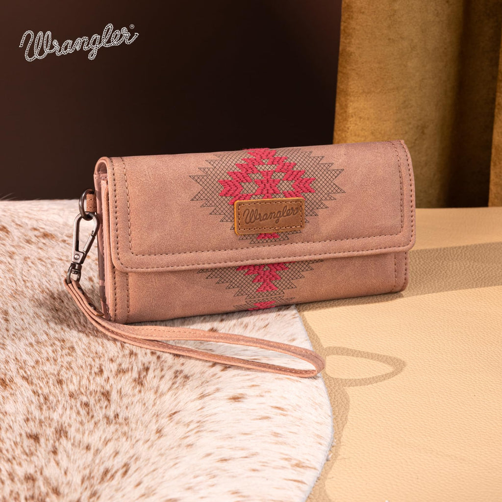 Wrangler Wristlet Western Wallet Women Cow Wallets for Cards Coins Cash