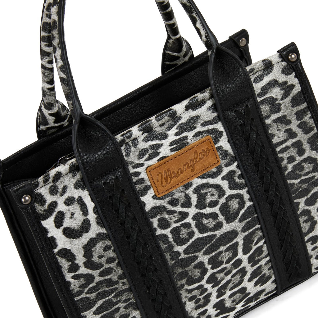 Wrangler Cow Print Tote Bag for Women Western Purse Boho Top Handle Satchel Handbag with Signature Strap