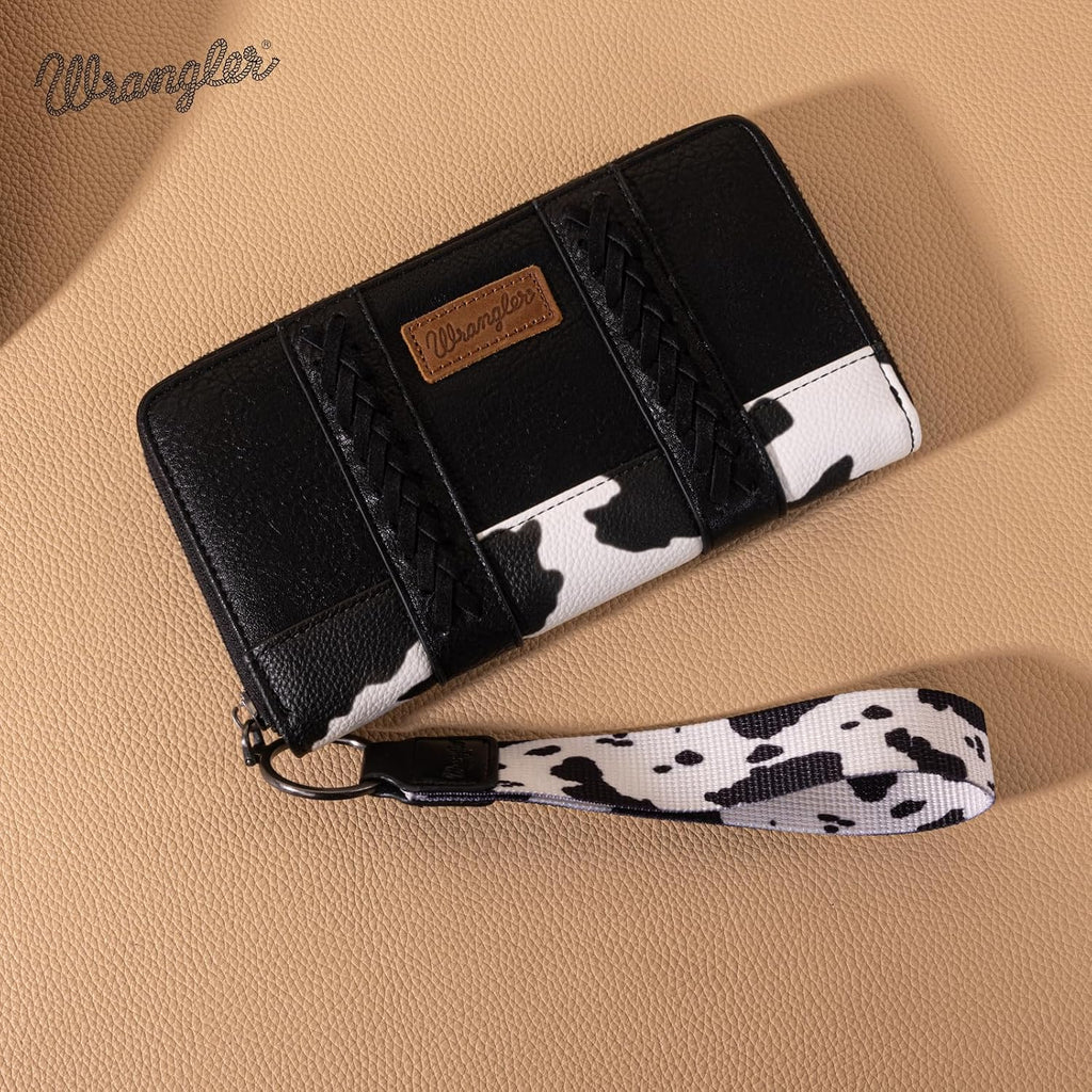 Wrangler Wristlet Western Wallet Women Cow Wallets for Cards Coins Cash