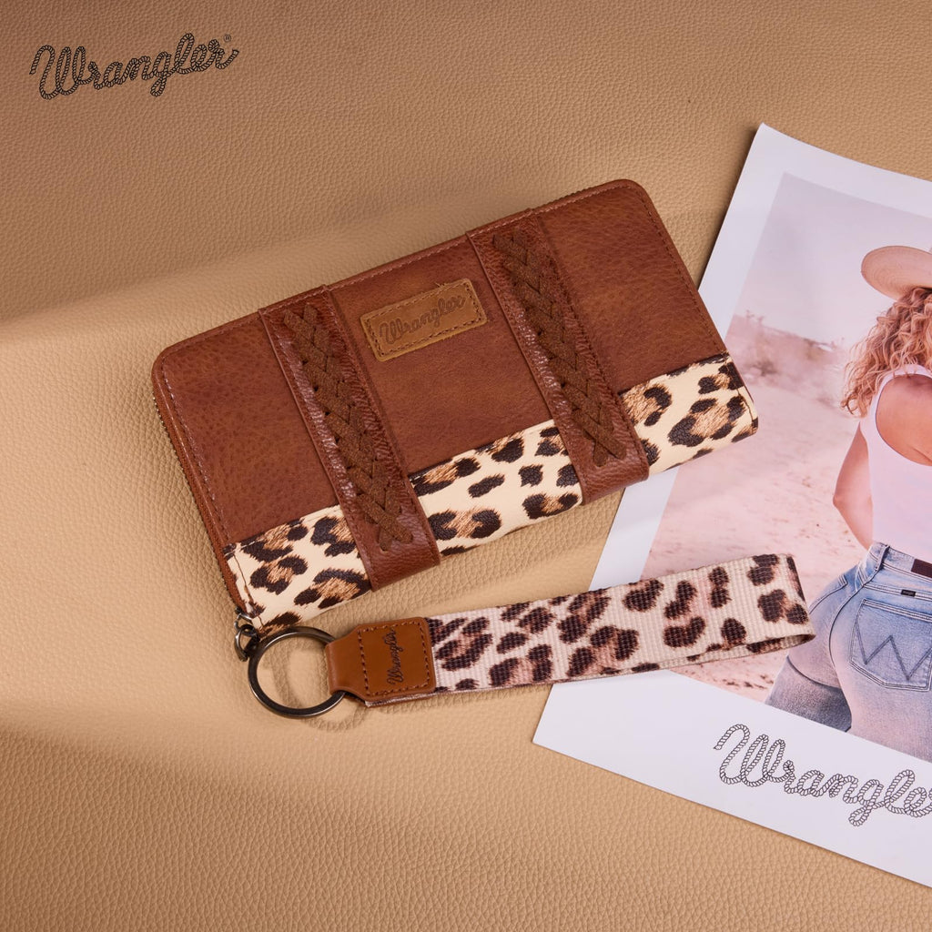 Wrangler Wristlet Western Wallet Women Cow Wallets for Cards Coins Cash