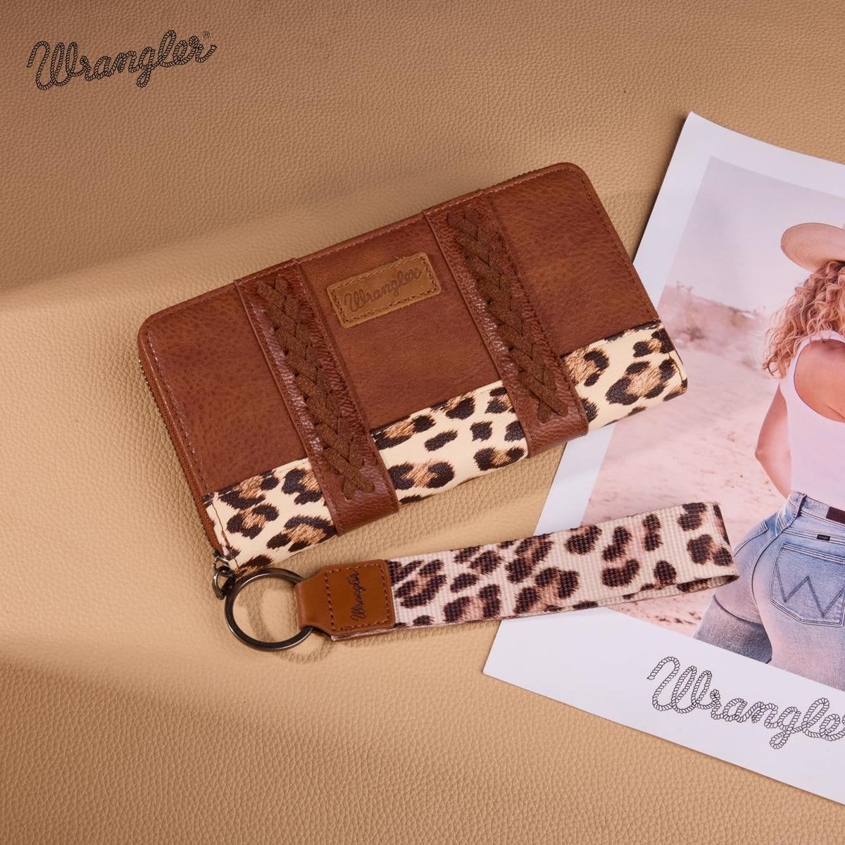 Wrangler Wristlet Western Wallet Women Cow Wallets for Cards Coins Cash