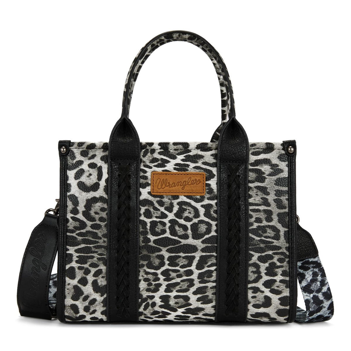 Wrangler Cow Print Tote Bag for Women Western Purse Boho Top Handle Satchel Handbag with Signature Strap