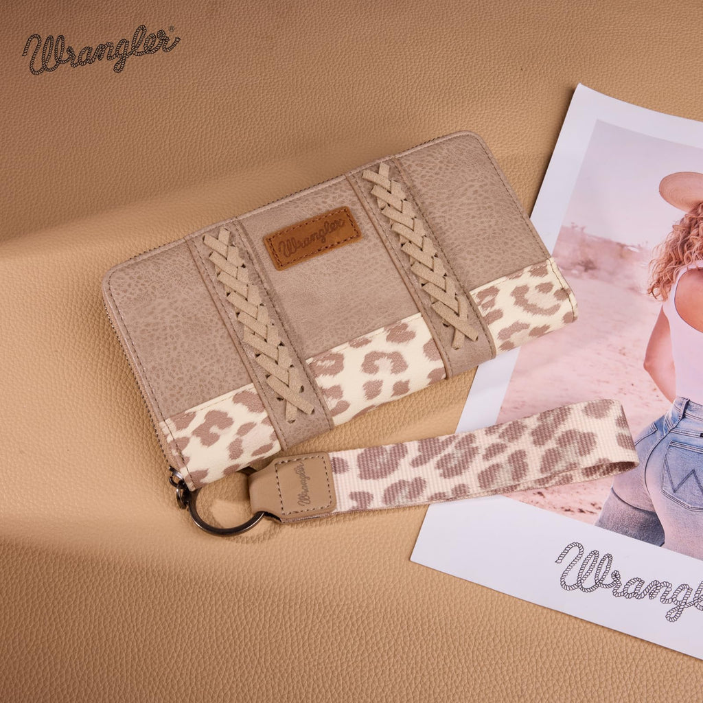 Wrangler Wristlet Western Wallet Women Cow Wallets for Cards Coins Cash