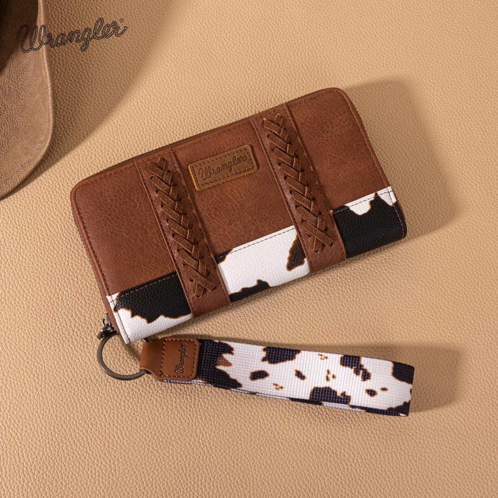 Wrangler Wristlet Western Wallet Women Cow Wallets for Cards Coins Cash