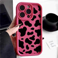 Cute Cow Stripe Pattern Clear Case for iPhone 18 17 16 15 14 13 Pro Max, 17e, 16e | Shockproof Soft Silicone Protective Back Cover