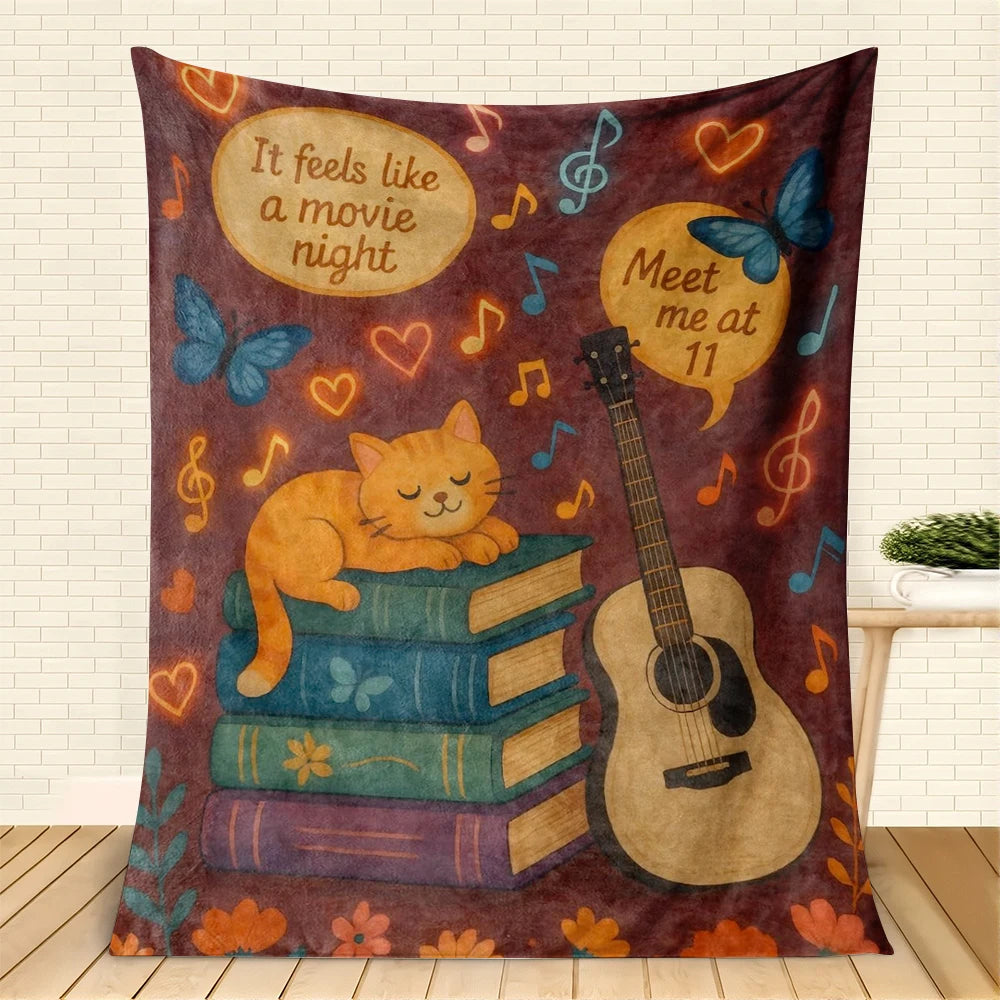 Cute Highland Cow Flannel Throw Blanket