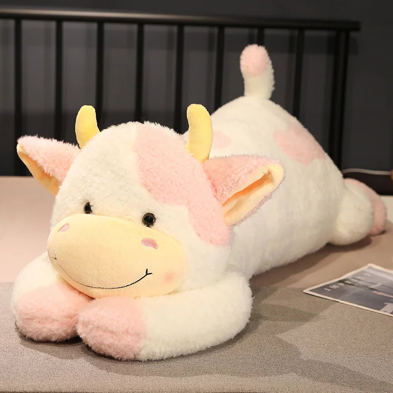 Giant Milk Cow Plush Pillow - Cute 90cm Stuffed Animal Toy