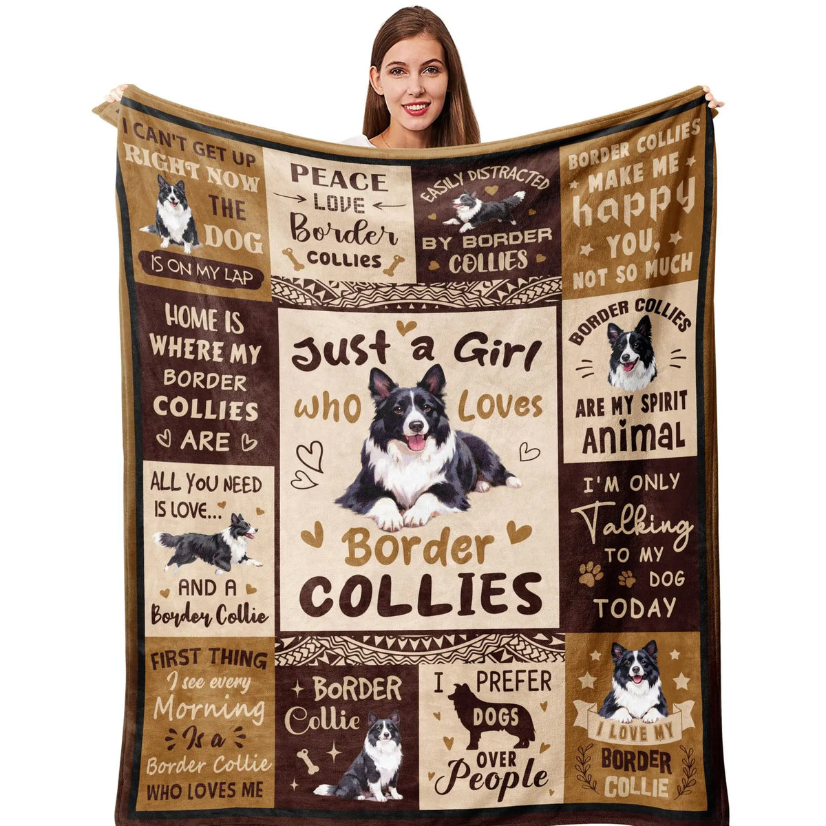 Highland Cow & Brown Floral Cozy Flannel Blanket | Farmhouse Throw