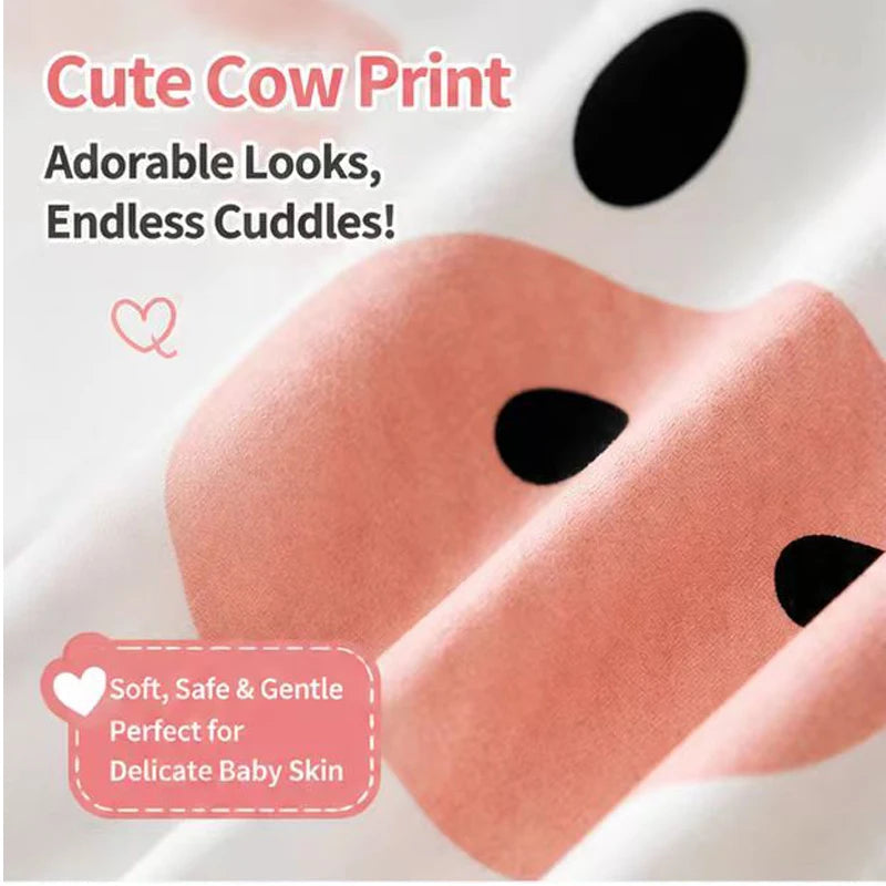 Unisex Baby Cow Horn Print Suspender Romper (0-18M)