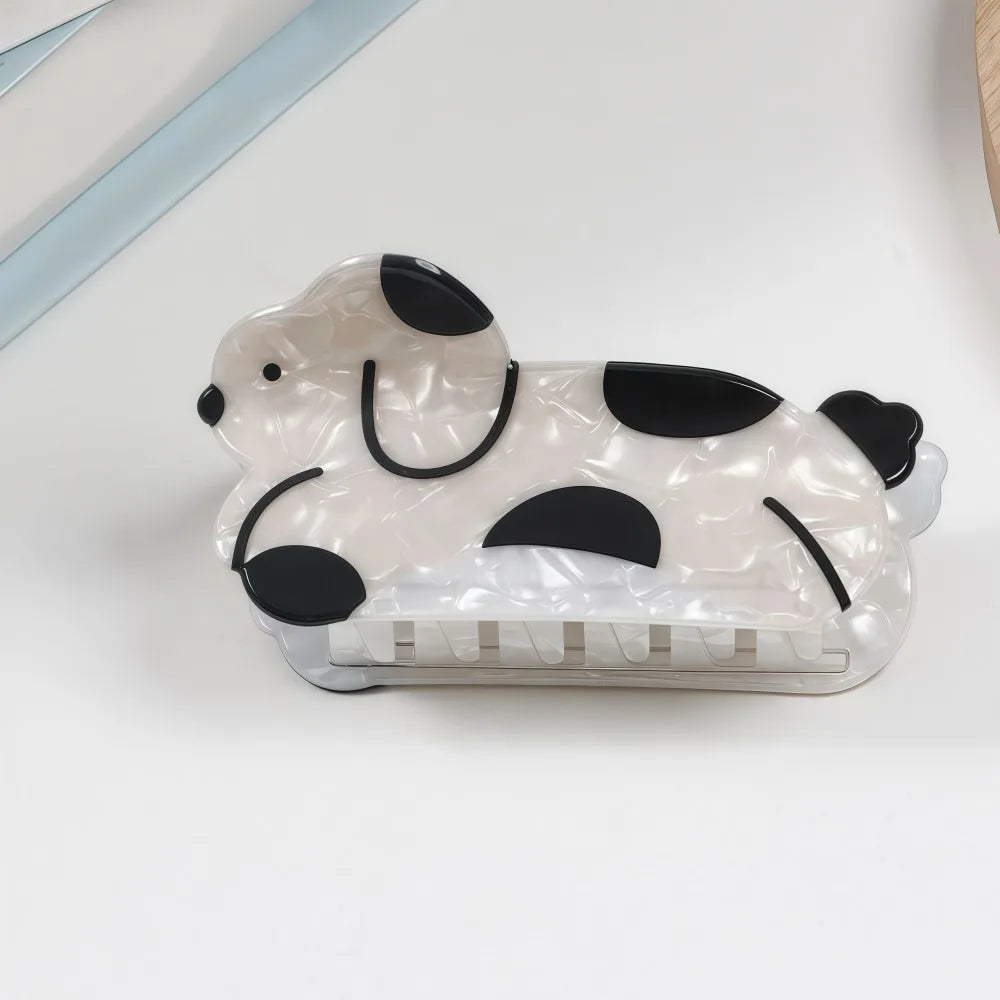Aesthetic Cow & Dog Hair Claw Clip
