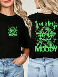 •  Highland Cow Print T-Shirt – Funny Double-Sided Sarcastic Graphic Tee for Women