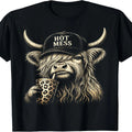 Funny Highland Cow Coffee T-Shirt - Unisex Casual Graphic Tee