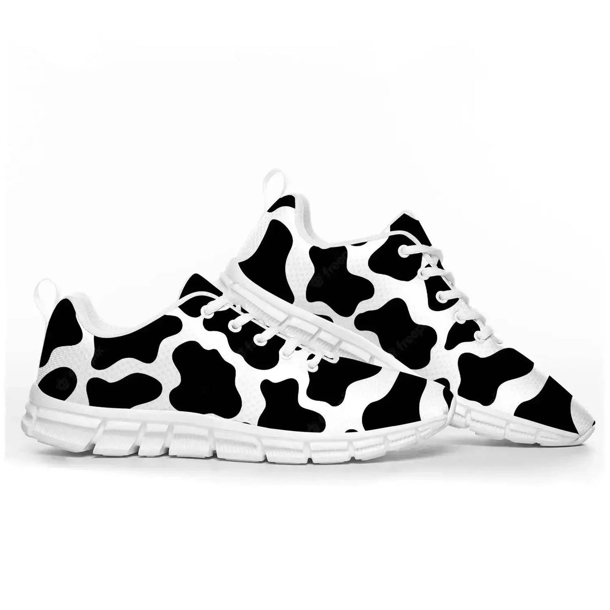 Cow Print 3D Sports Sneakers