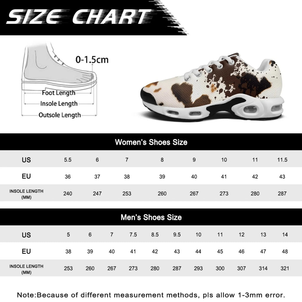XIXIRIMIDO Air Cushion Cow Print Sneakers