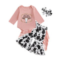 Baby Girl Western Romper & Flare Pants Set