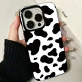 Luxury Cow Print Clear Shockproof Case for iPhone Series (iPhone 7 to 18 Pro Max & 16E)
