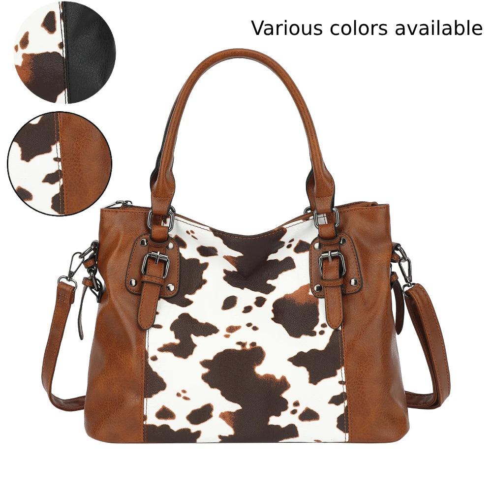 The Ultimate Cow Print Tote & Handbag Combination Set