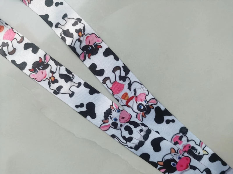 Cow Print Neck Strap ID Badge Holder