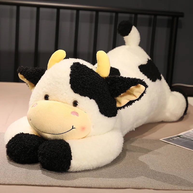 Giant Milk Cow Plush Pillow - Cute 90cm Stuffed Animal Toy