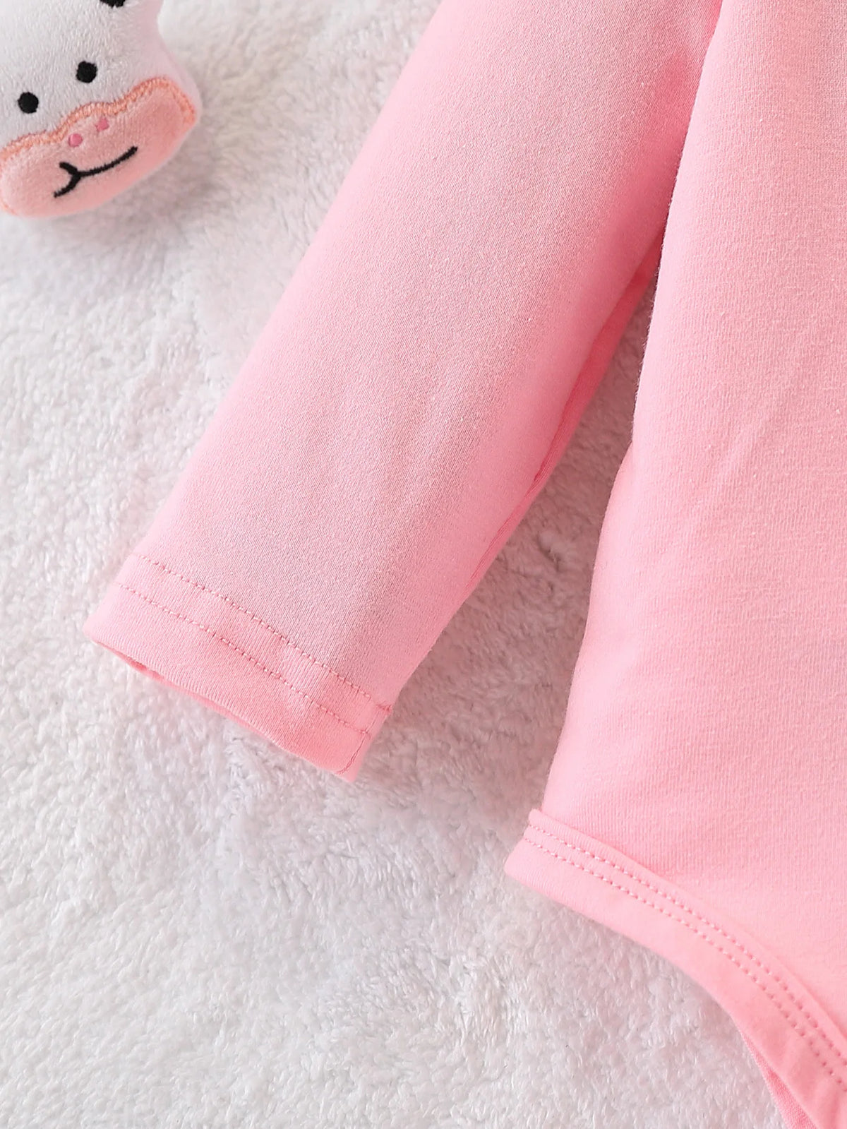 Baby Girl Cow Print 3-Piece Flared Overall Set