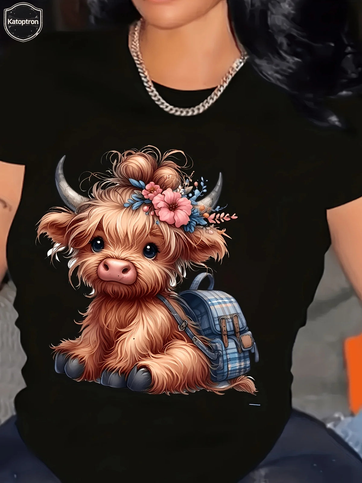 Cute Highland Cow Quick-Dry Tee - Breathable Lightweight T-Shirt