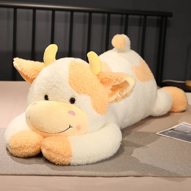 Giant Milk Cow Plush Pillow - Cute 90cm Stuffed Animal Toy