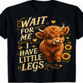 Highland Cow Sunflower T-Shirt - Loose Fit Cotton Tee