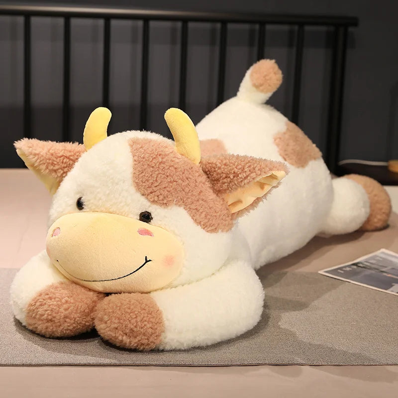 Giant Milk Cow Plush Pillow - Cute 90cm Stuffed Animal Toy