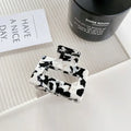 Cow Print Acetate Claw Clip - Black & White Hair Barrette