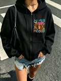 "Just A Little Moody" Zip-Up Hoodie