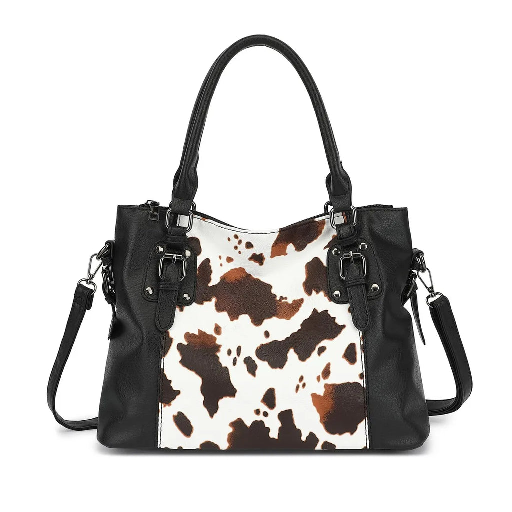 The Ultimate Cow Print Tote & Handbag Combination Set