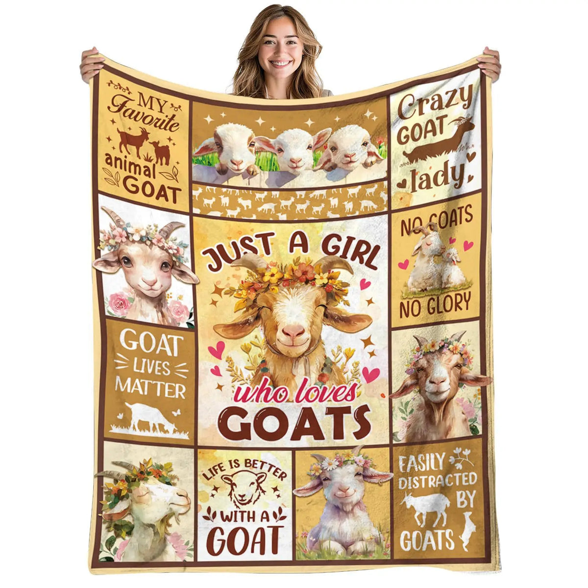 Highland Cow & Brown Floral Cozy Flannel Blanket | Farmhouse Throw