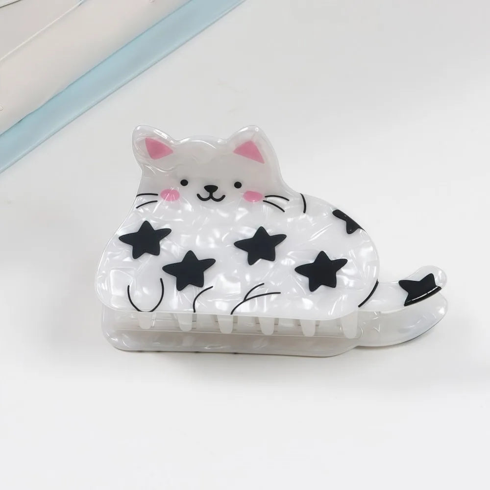 Aesthetic Cow & Dog Hair Claw Clip